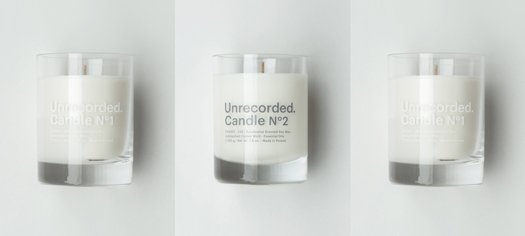 Autumn marks the release of Unrecorded’s candle range